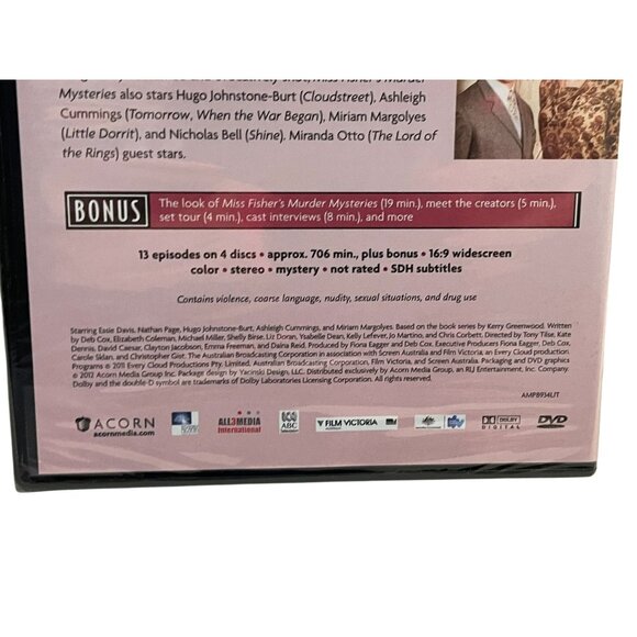 2011 or 2012 Miss Fishers Mysteries Series 1 DVD NEW Sealed - Picture 3 of 6